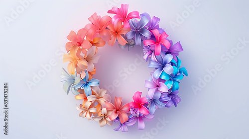 Floral wreath on a white background © Graphic Resources