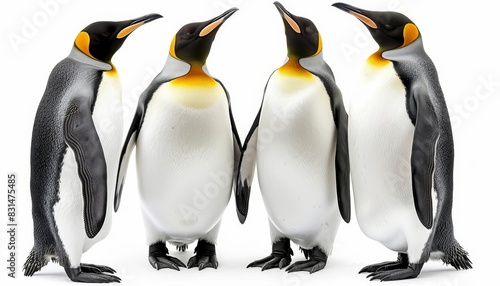 Harmonious gathering of penguins standing together in unity  displaying solidarity and togetherness