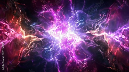 Abstract Techno Backgrounds with Electric Lighting Effects for Design