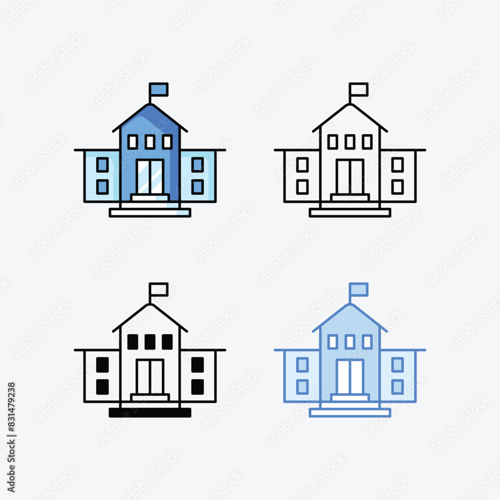 Fototapeta premium Graduation icons vector stock illustration