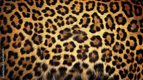 A close up of a leopard's fur with many spots