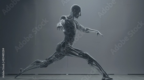 AI in dance% choreographing movements through algorithms. photo