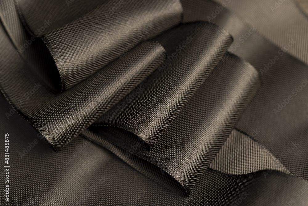 Obraz premium shiny beautiful black satin ribbon