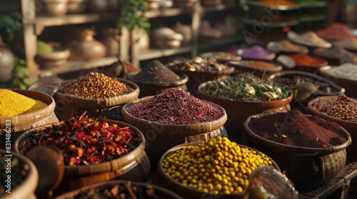 Discovering the rich flavors of Indian spices in Mumbai, vibrant markets, cooking demonstrations.