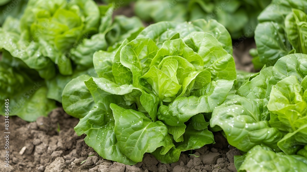 Lettuce in a field ready to be harvested Lettuce in a field ready to be harvested