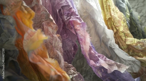 Botanical dye textiles exhibit  natural colors  sustainable fashion  artisan techniques.