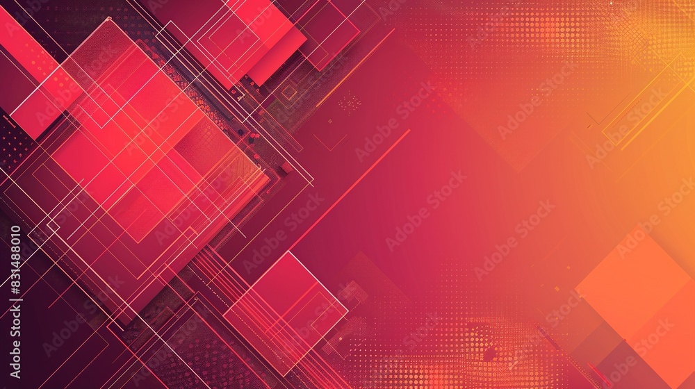 Vibrant red and pink geometric abstract background Vibrant red and pink geometric abstract background