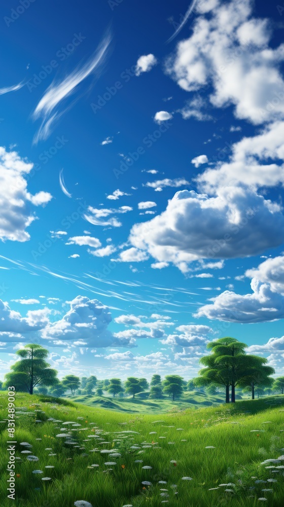 field and blue sky field and blue sky