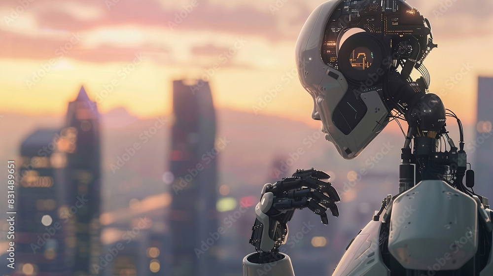 illustration de l'intelligence artificielle, de l'homme à la machine illustration de l'intelligence artificielle, de l'homme à la machine