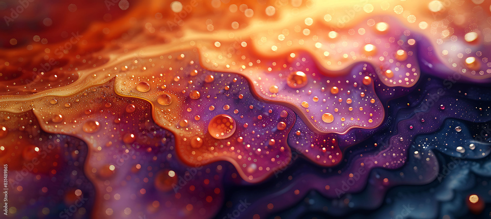 Closeup of modern abstract artwork showcasing intricate patterns and rich hues Macro Photography and Dual ISO highlight the fine details and textures Closeup of modern abstract artwork showcasing intricate patterns and rich hues Macro Photography and Dual ISO highlight the fine details and textures