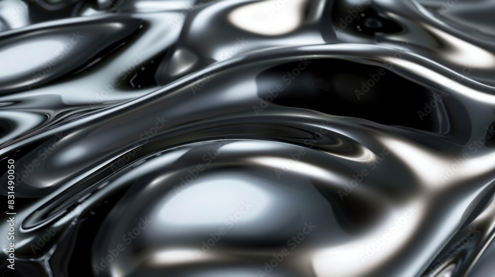 Abstract Liquid Metal Texture, Generative AI Abstract Liquid Metal Texture, Generative AI