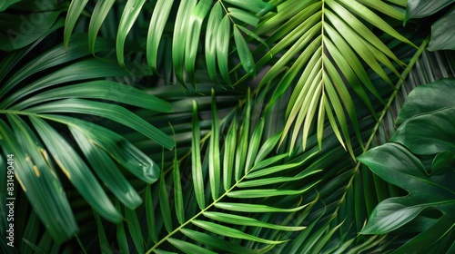 Background of palm leaves