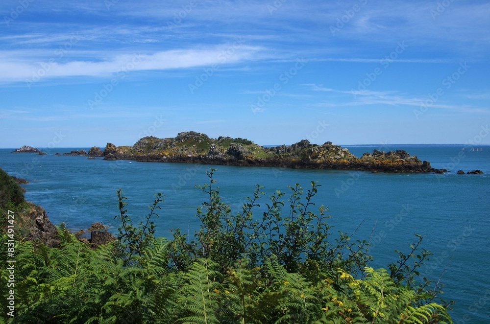 Seascape at Pointe du Grouin in Brittany in France, Europe Seascape at Pointe du Grouin in Brittany in France, Europe