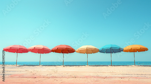 Beach Umbrella Row