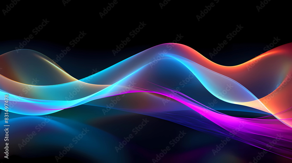glow of neon colors, each hue pulsating with energy. Picture a wave glow of neon colors, each hue pulsating with energy. Picture a wave