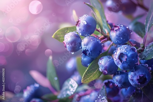 Background of the fresh blueberries 
