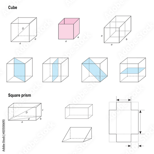Cube and Square prism