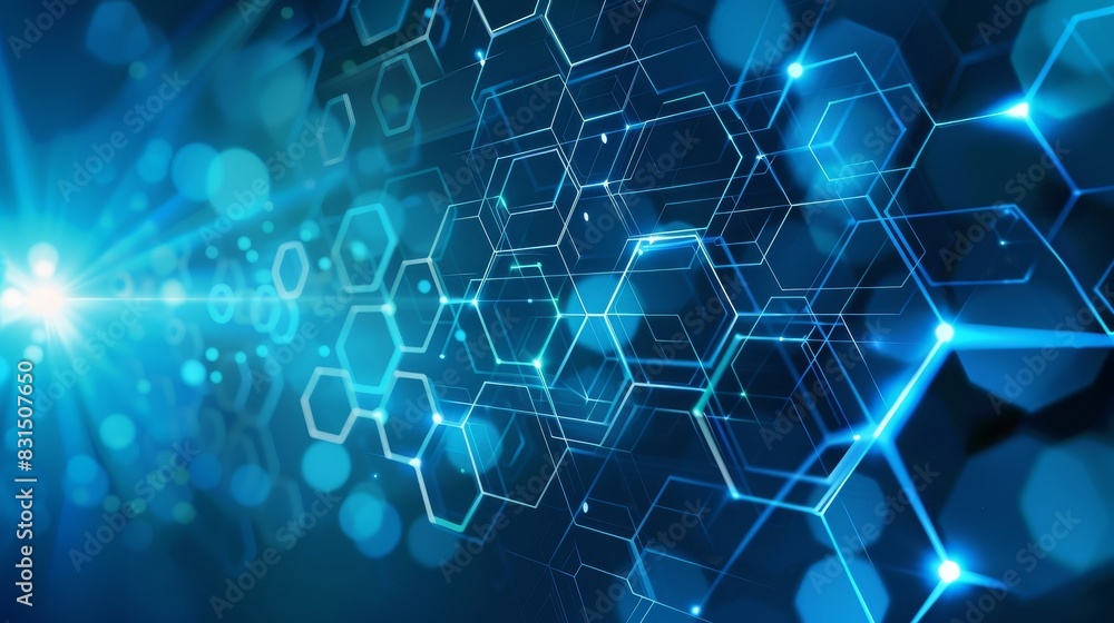 Futuristic Hexagonal Abstraction - Geometric Shapes Background Futuristic Hexagonal Abstraction - Geometric Shapes Background