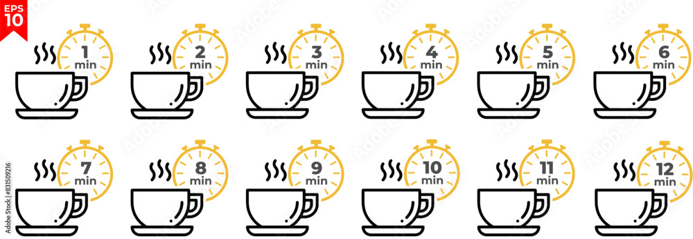 break icon, tea, coffee, time drink, cup with clock, vector illustration eps 10 break icon, tea, coffee, time drink, cup with clock, vector illustration eps 10