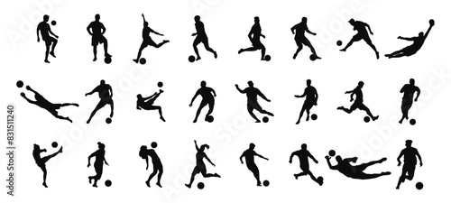 vector set of football (soccer) players 