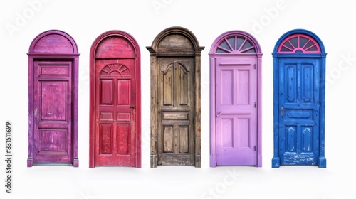 Colorful Vintage Doors - Generative AI