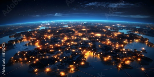 Monitoring Earth s Nighttime View Globally with Modern Blockchain Technology for Increased Awareness. Concept Blockchain Technology  Global Earth Monitoring  Nighttime Observations