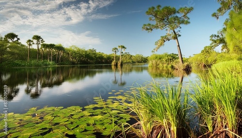 ocala wetlands recharge park pond and vegetation photo