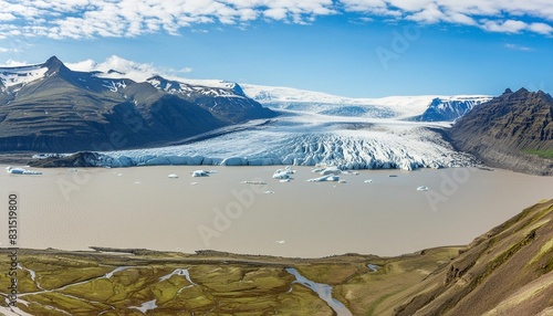 fjallsarlon glacier seen from above photo
