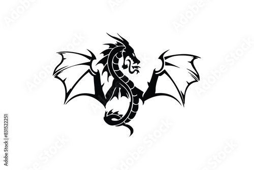 Wallpaper Mural Letter S logo icon with dragon design vector illustration Torontodigital.ca