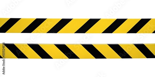 Yellow and black striped warning barriers , indicating a construction site