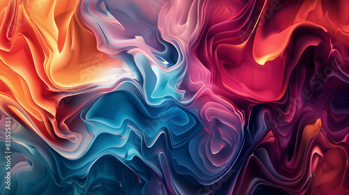 Abstract coloful Composition background, Generative AI