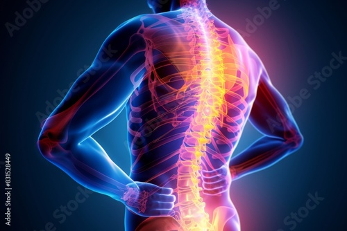 A man is holding his back in pain due to a backache