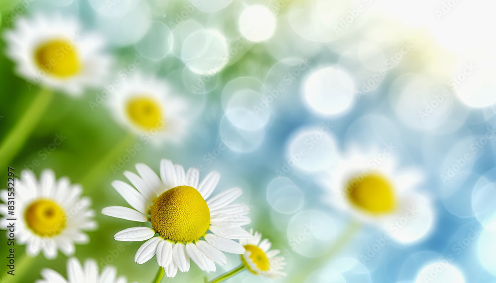 Sunlight dances through a serene field of daisies, highlighting their delicate beauty. Sunlight dances through a serene field of daisies, highlighting their delicate beauty.
