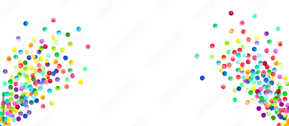 Panoramic Confetti Sway on White Panoramic Confetti Sway on White