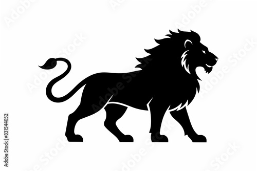 lion silhouette vector illustration © CreativeDesigns
