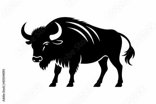 buffalo silhouette silhouette vector illustration