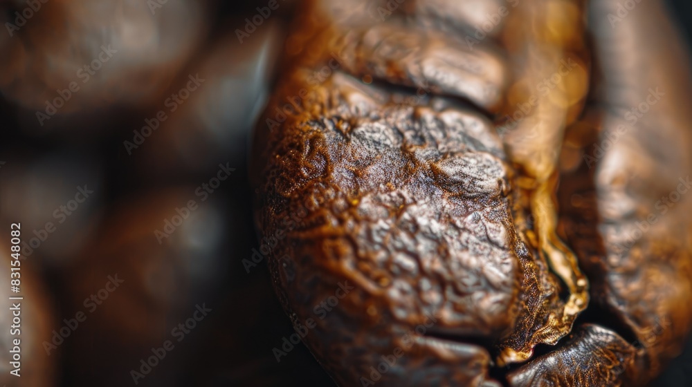 Macro shot of a coffee bean Macro shot of a coffee bean