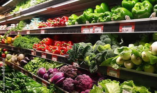 Vegetables in supermarket 