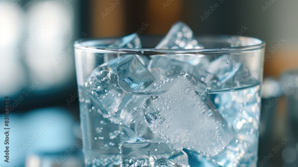 Glass containing ice Glass containing ice