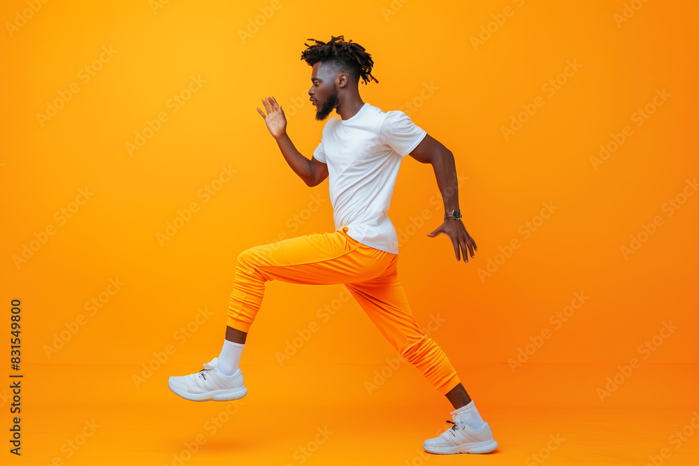 Man in Yellow Shirt and White Pants Man in Yellow Shirt and White Pants
