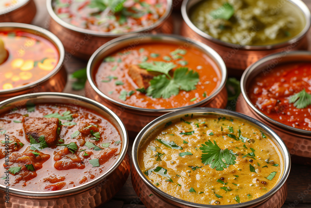 Group of Bowls Filled With Different Types of Food