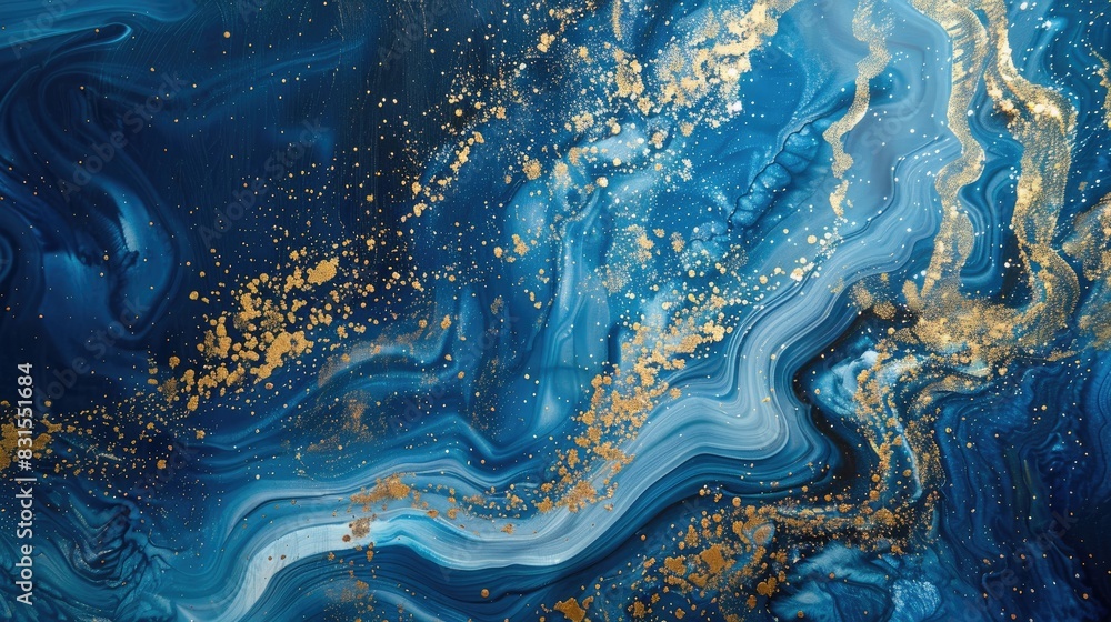 Marble background in blue and green color with gold texture glitter. beautiful blue oil painting with the addition of gold powder Marble background in blue and green color with gold texture glitter. beautiful blue oil painting with the addition of gold powder