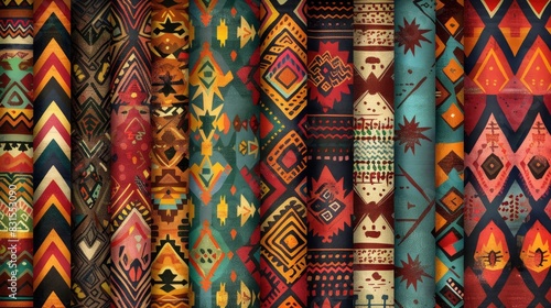 Beautiful and vibrant samples of ethnic patterns