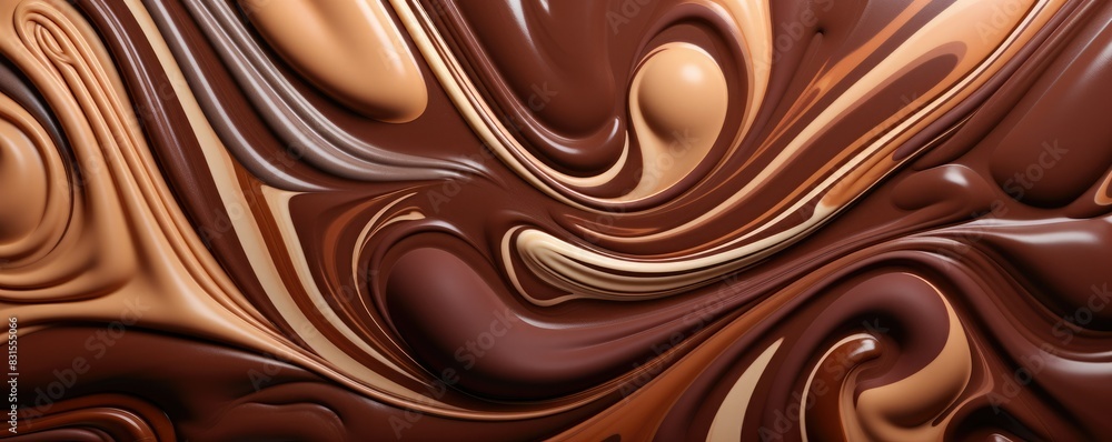 Swirling chocolate and caramel abstract background. Swirling chocolate and caramel abstract background.