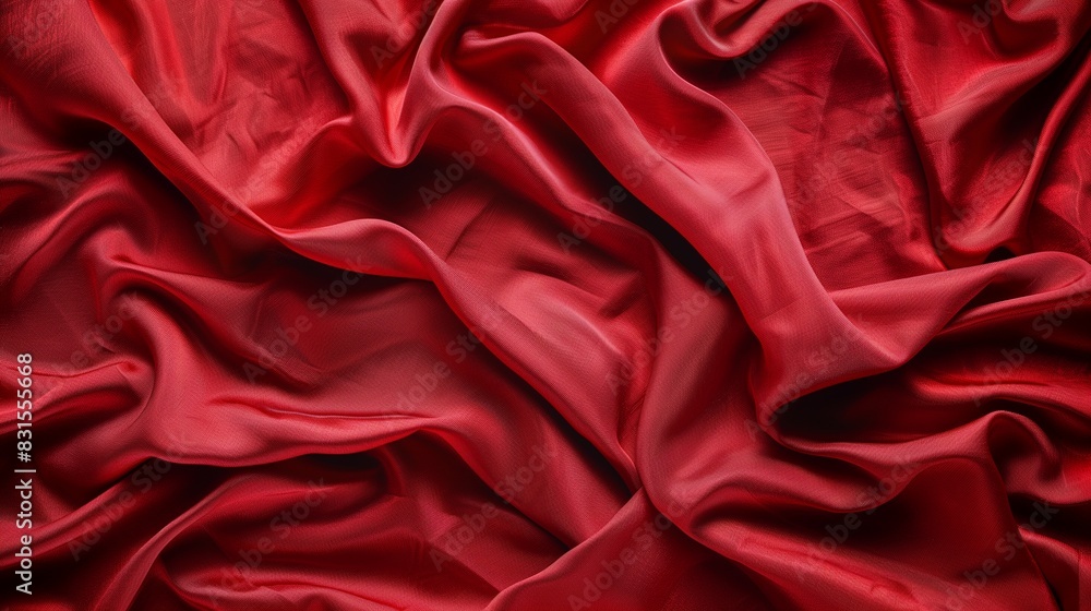 Texture background of a silk cloth with a red color with gentle lighting Texture background of a silk cloth with a red color with gentle lighting