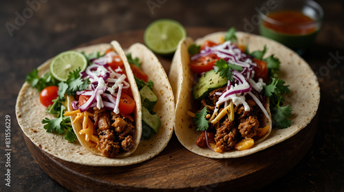 "Delicious Tacos: Flavorful and Savory Treat"
