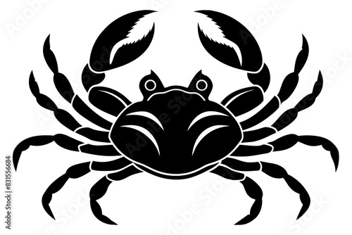 crab silhouette vector illustration