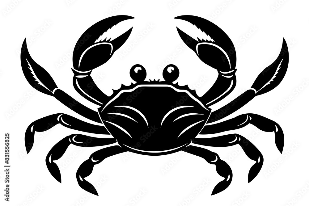 crab silhouette vector illustration crab silhouette vector illustration