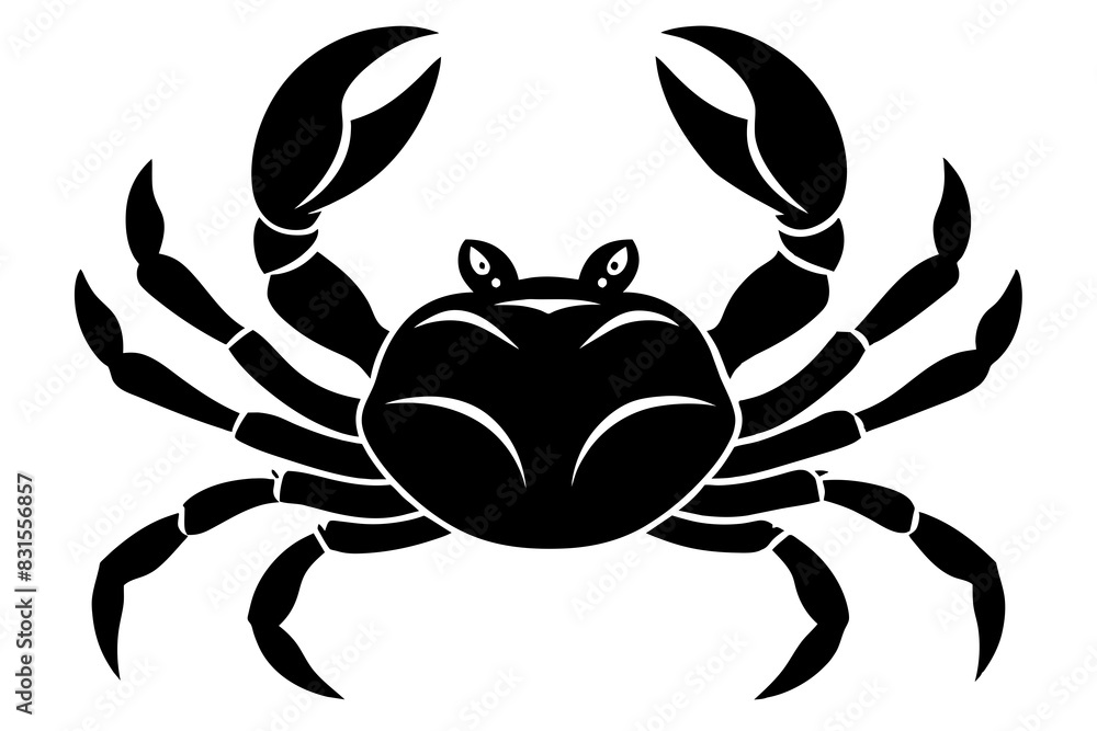 crab silhouette vector illustration crab silhouette vector illustration