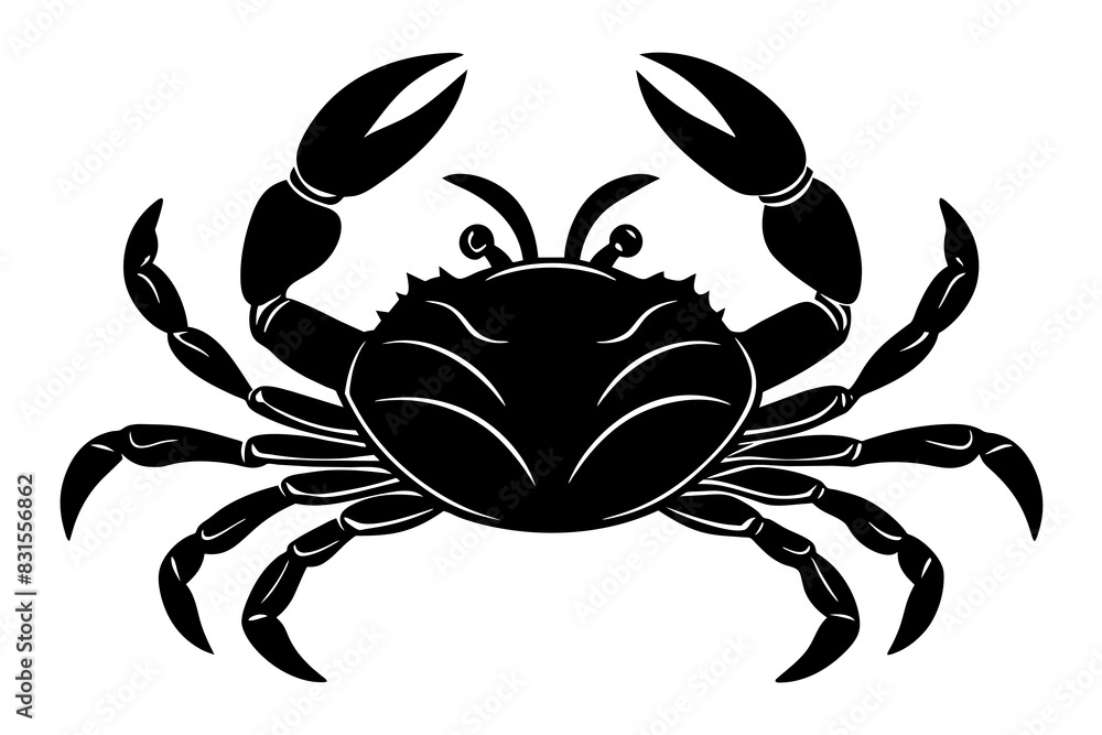 crab silhouette vector illustration crab silhouette vector illustration